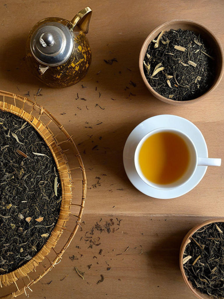 Homme profitant d'une tasse de tisane avec un sourire en coin